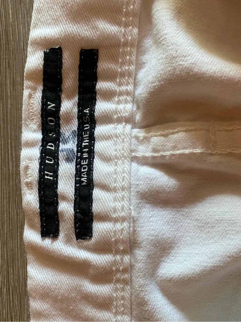 Hudson Jeans White Frayed Hem Women's Jeans